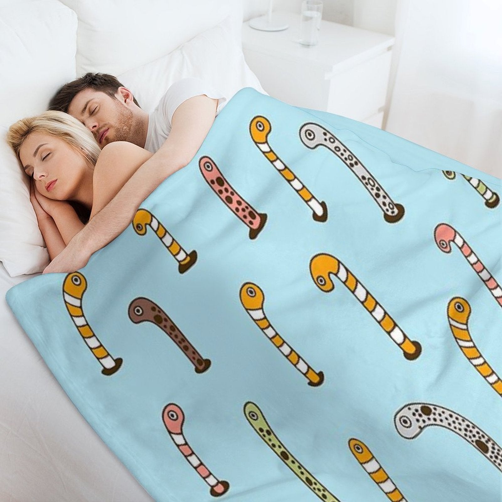 Garden Eels Velvety-soft Throw Blanket