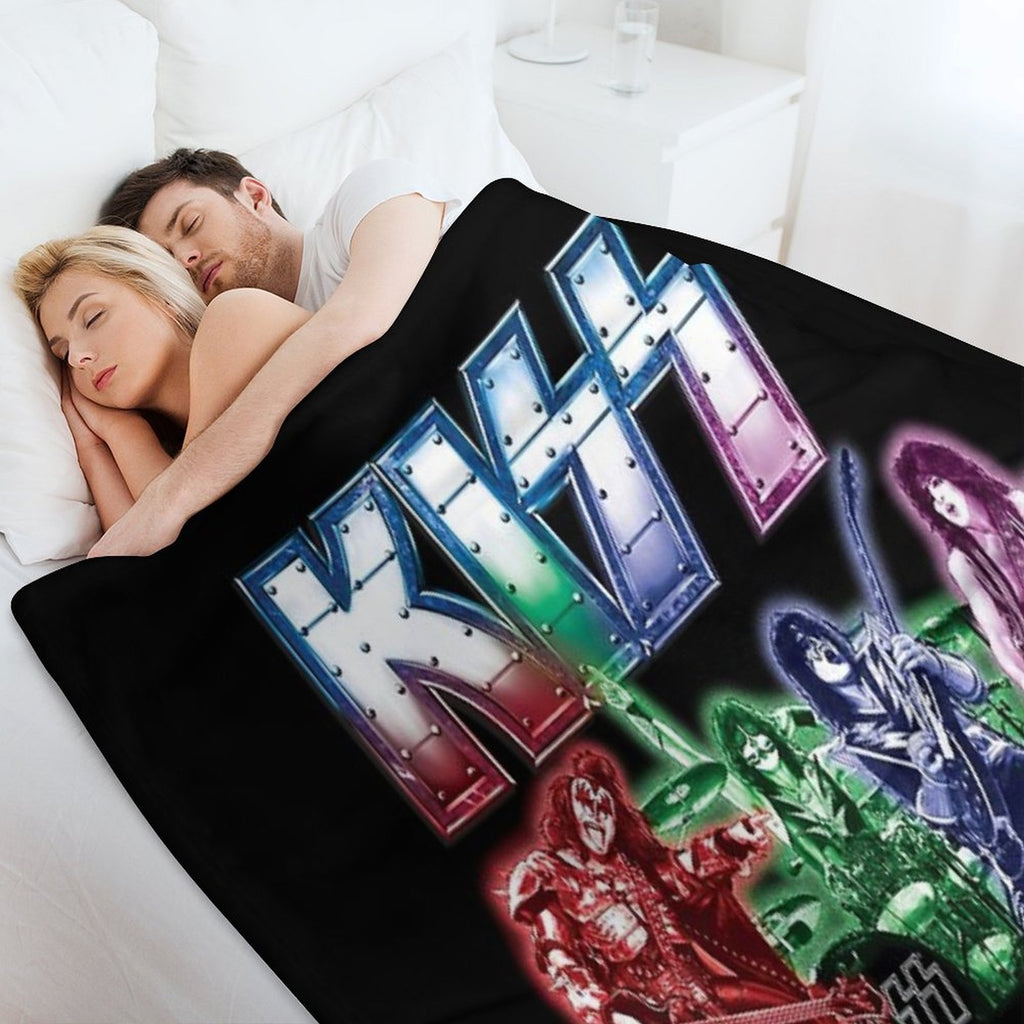KISS Band Machine-washable Throw Blanket