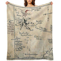 The Map of Live Multi-functional Throw Blanket
