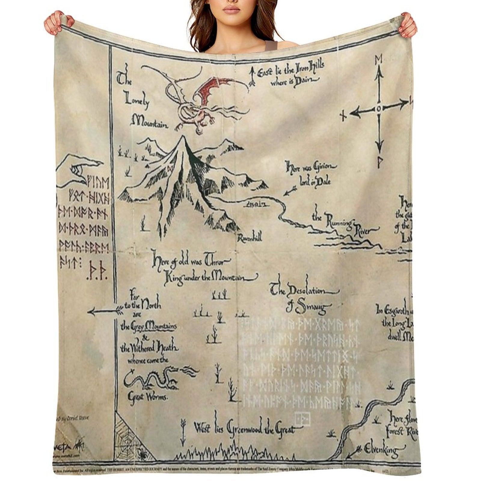The Map of Live Multi-functional Throw Blanket
