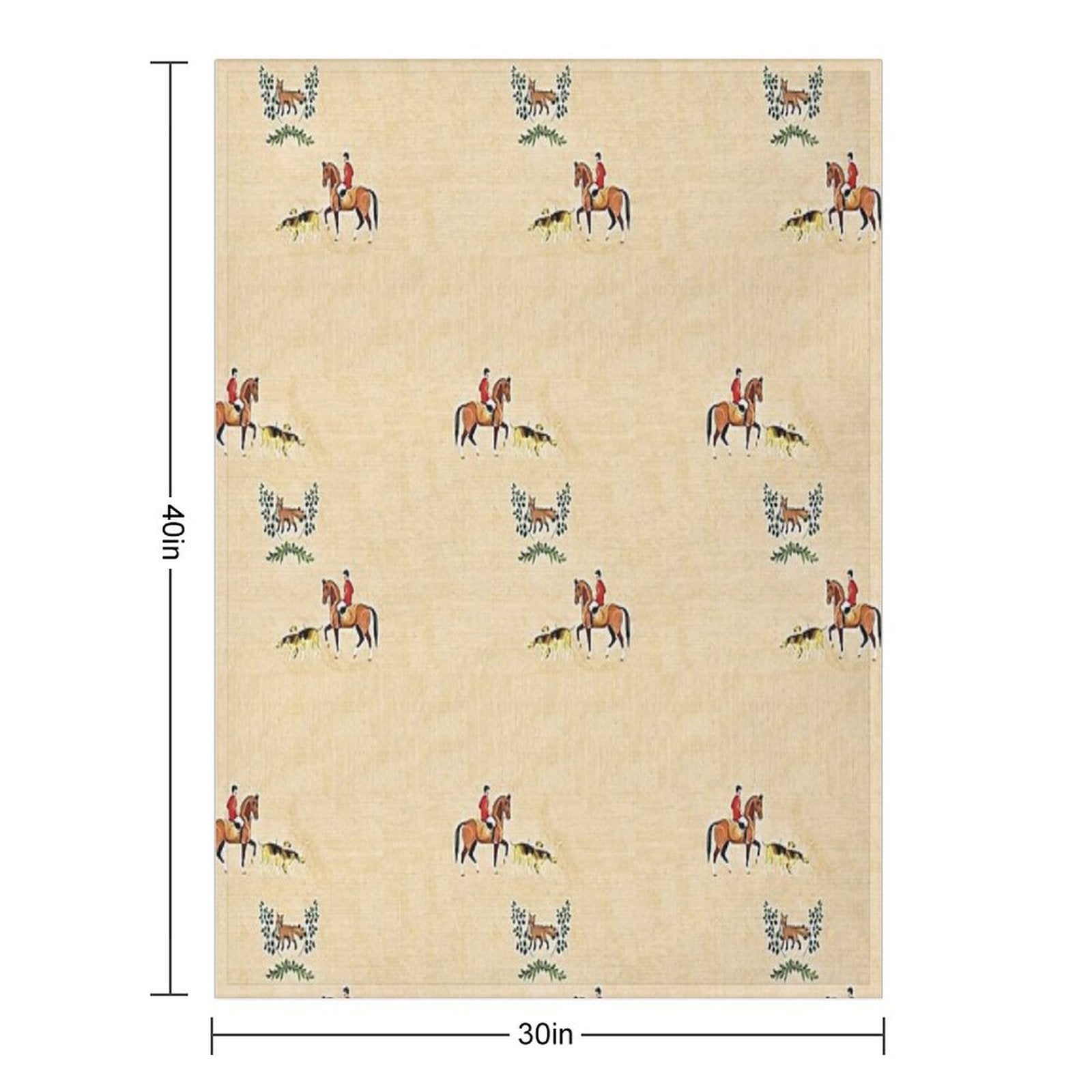 English Country Foxhunt Comfort Throw Blanket