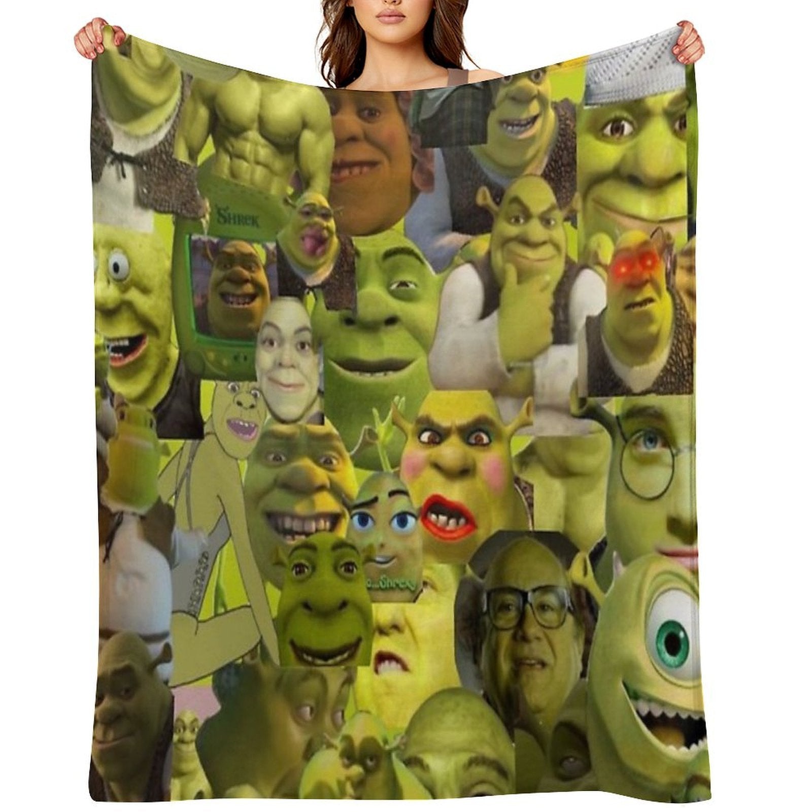 Shrek Meme Collage Gift-ready Throw Blanket