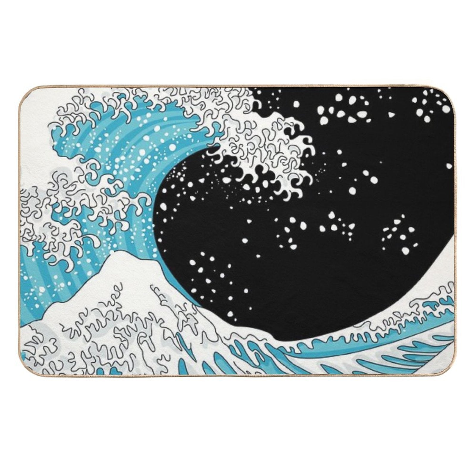 Kanagawa Wave  Fade-Resistant Bath Mat