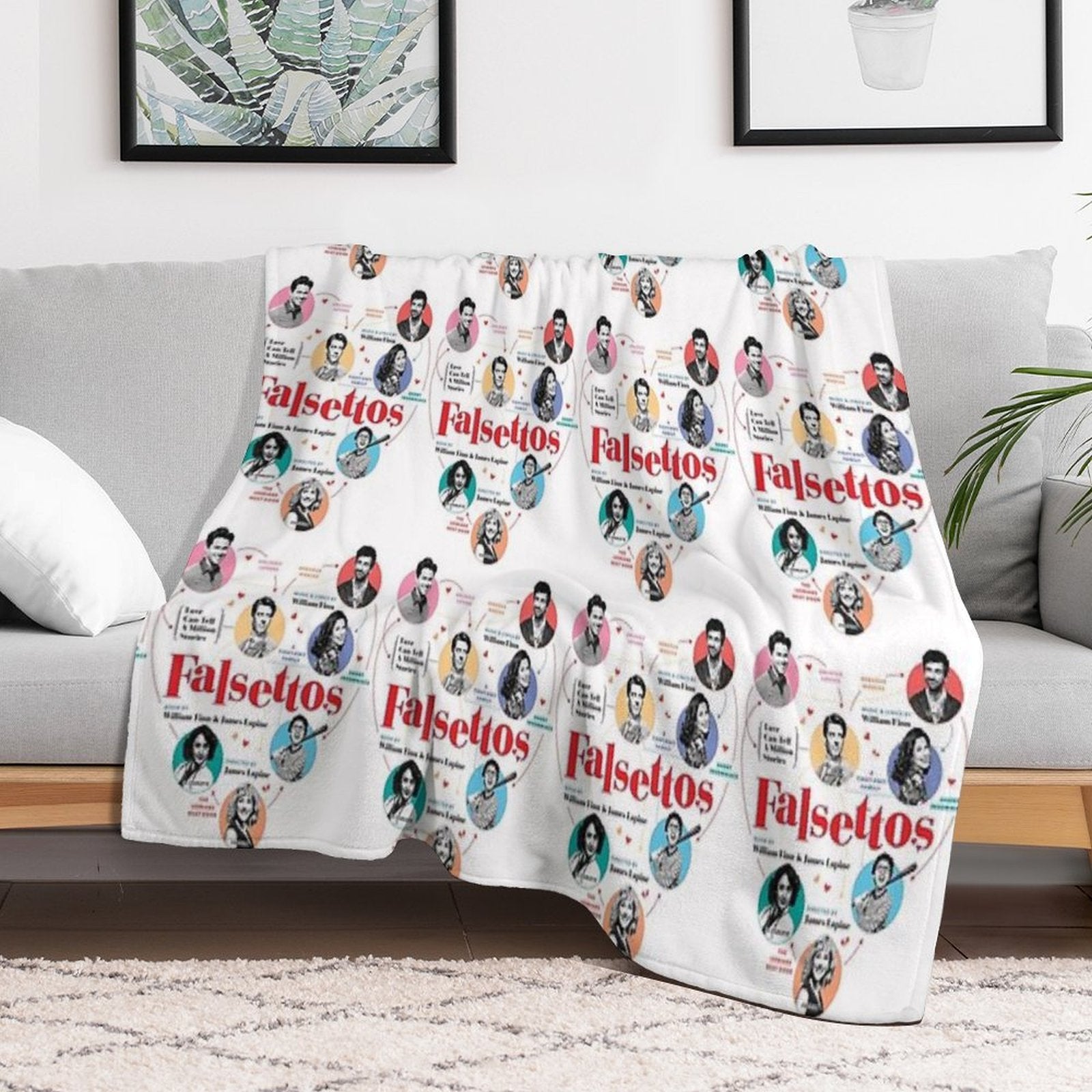 Falsettos 2016 Poster Quick-dry Throw Blanket