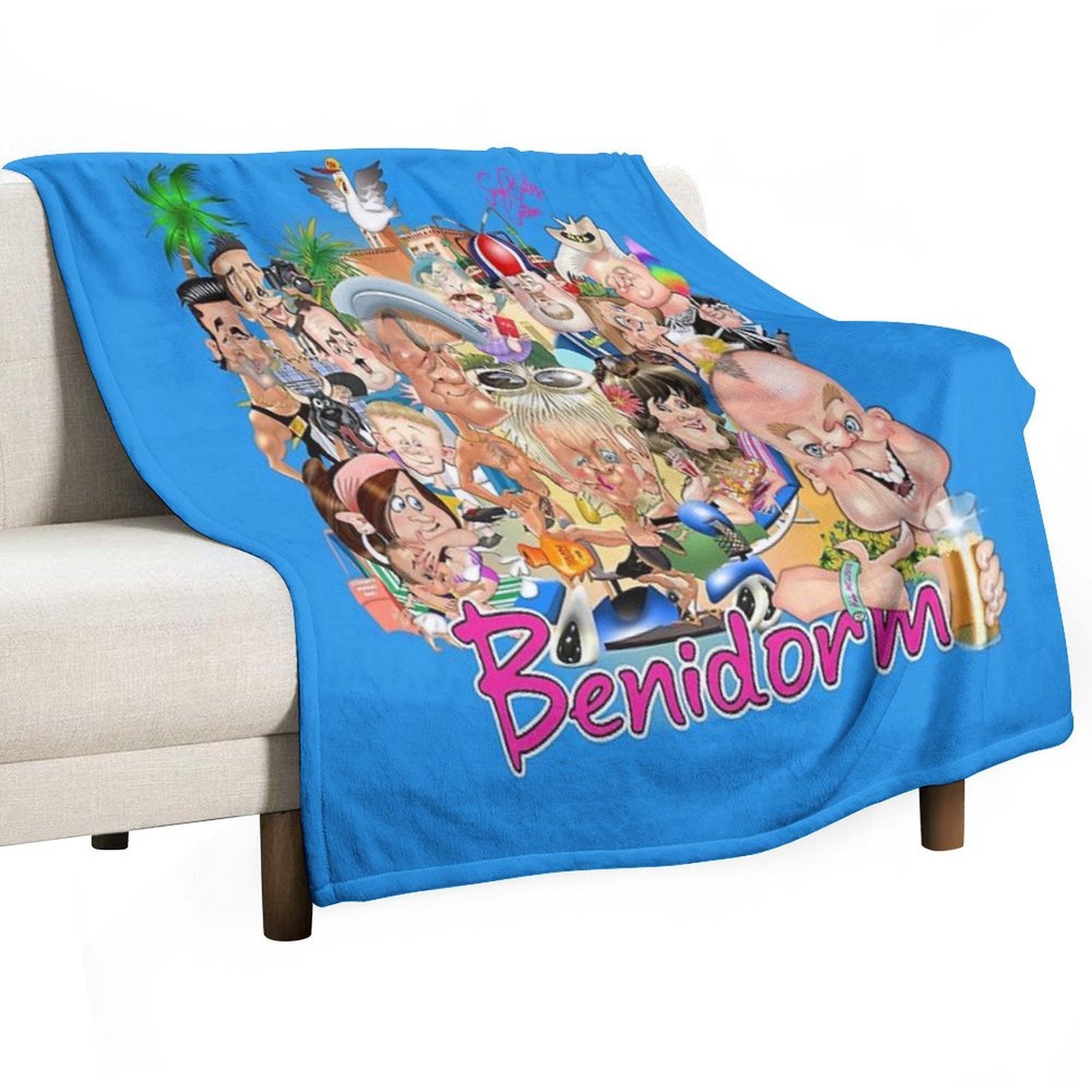 Benidorm! Plush Throw Blanket