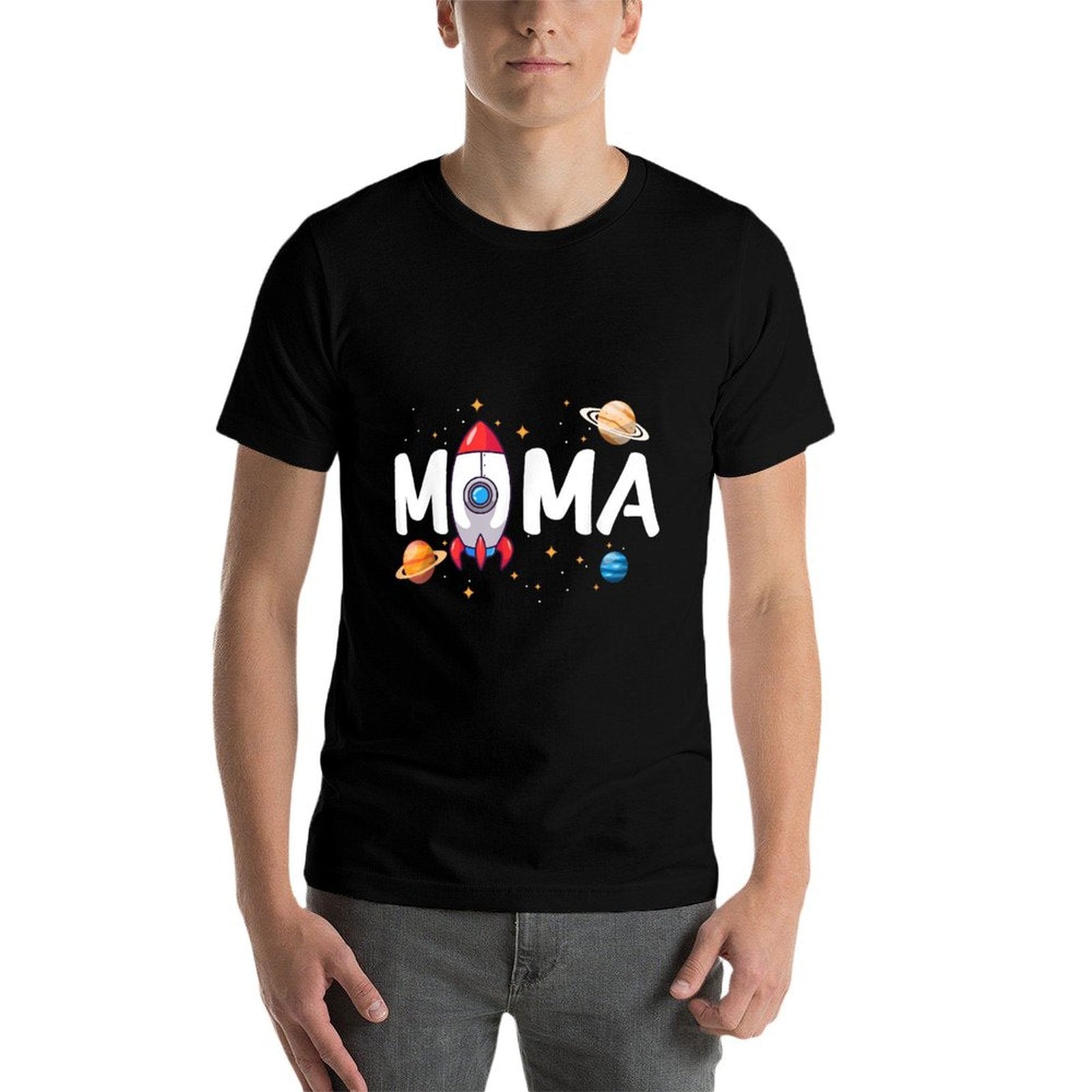 Mama of The Birthday Boy Space Astronaut 1st Birthday Family Comfortable T-Shirt