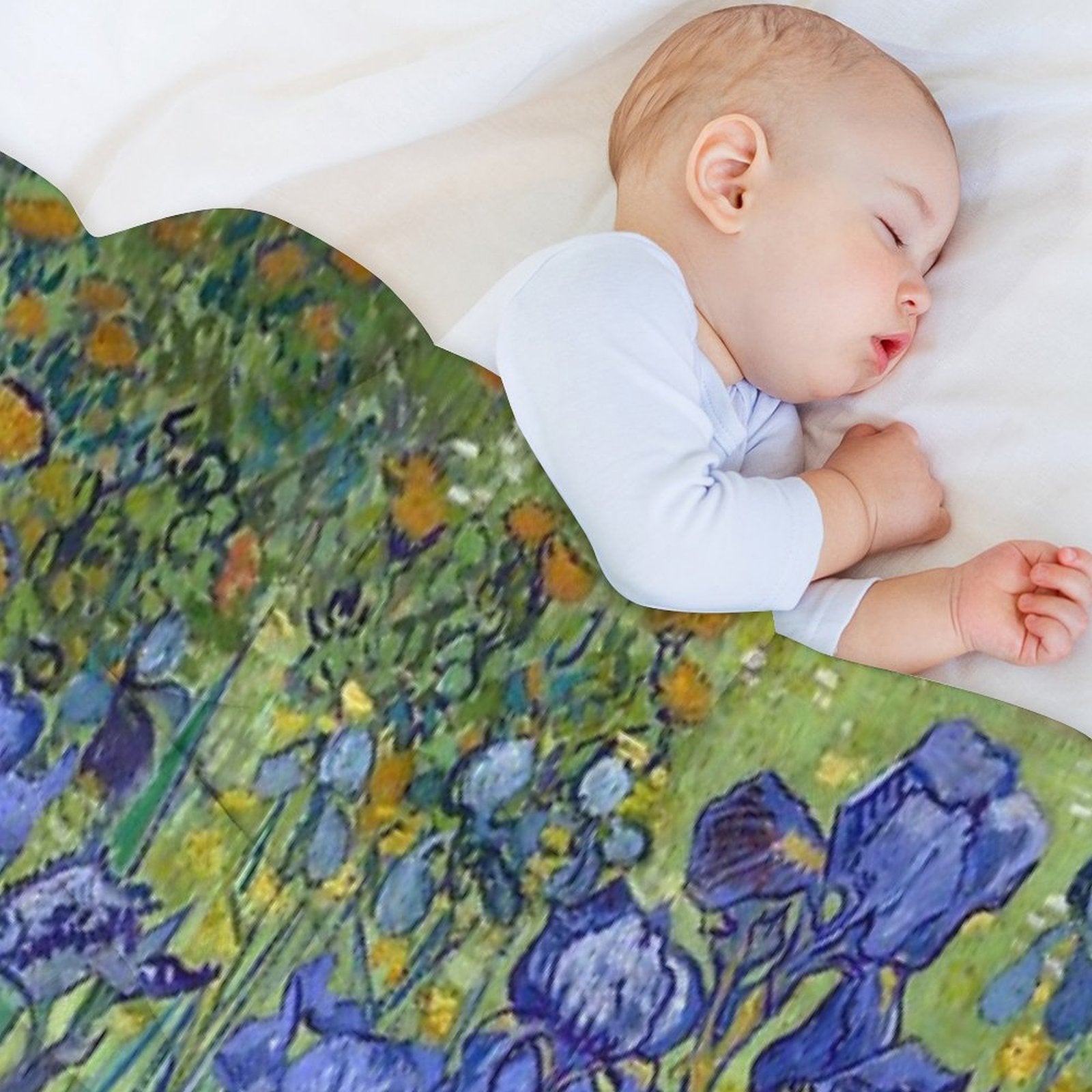 Van Gogh - Irises Anti-pilling Throw Blanket