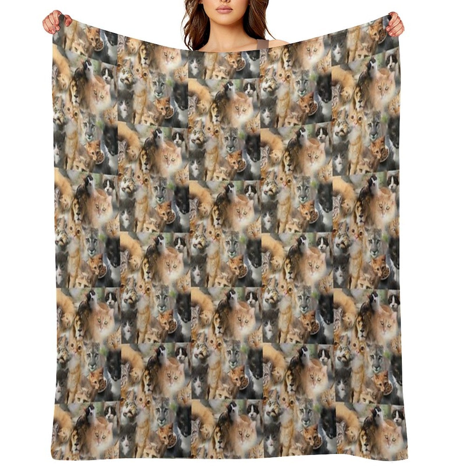 Cat Photo Collage All-season Throw Blanket
