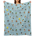 British Ducks Pattern Machine-washable Throw Blanket