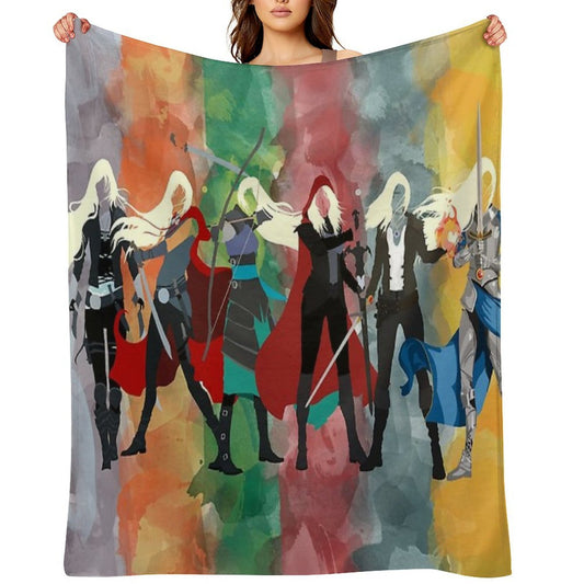 Throne of Glass Series Watercolor Durable Throw Blanket