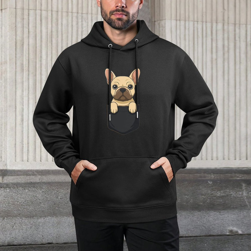 Cute Pocket French Bulldog Funny Dog Lover Versatile Streetwear Hoodie