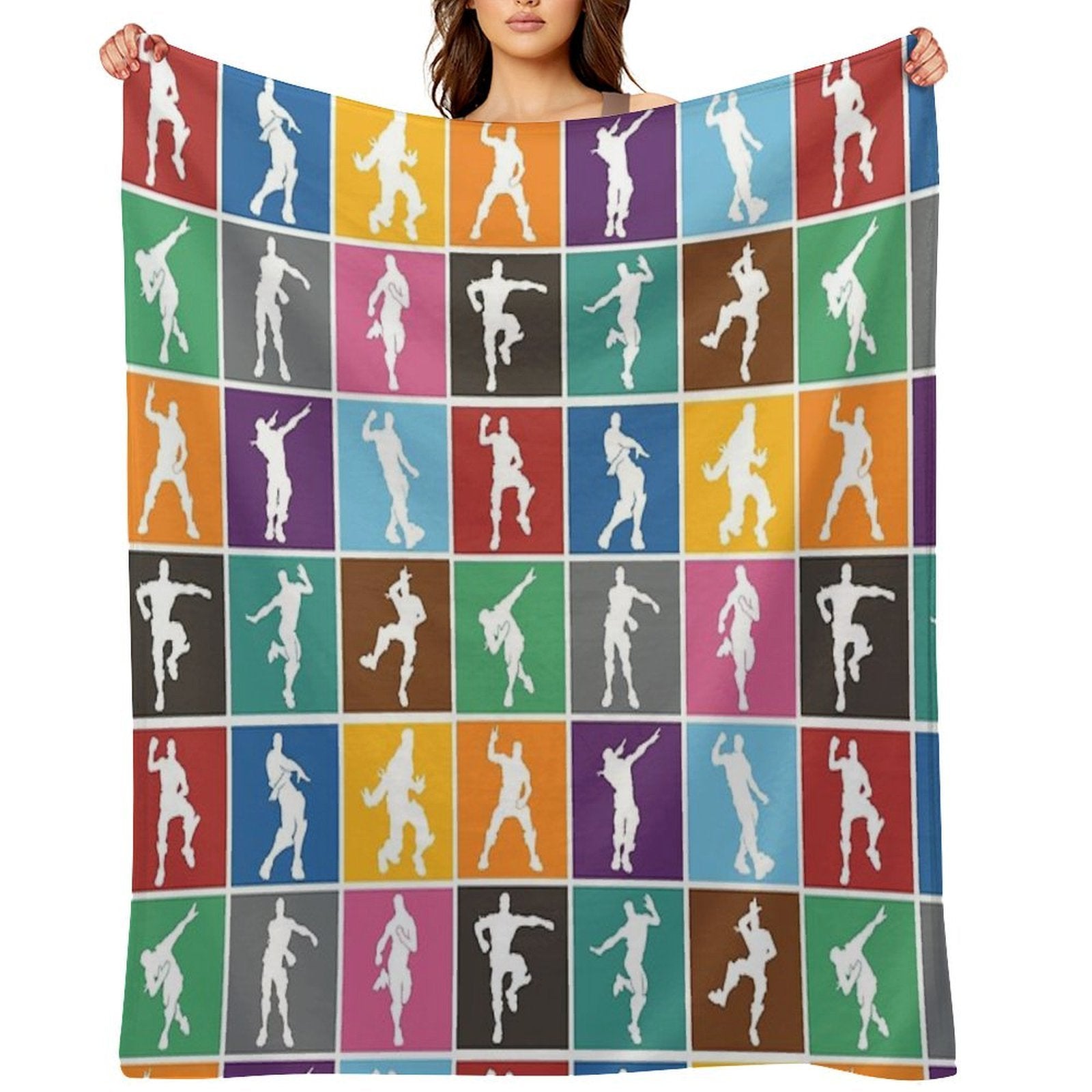 Battle Royale Victory Dance Rainbow Lattice Funny Easy Care Throw Blanket
