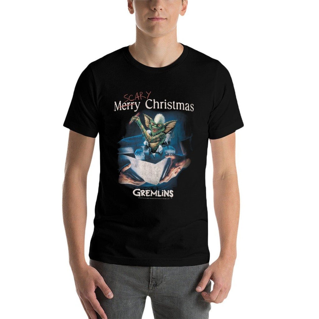 Gremlins Scary Christmas Poster Retro Holiday Movie  Easy-care T-Shirt