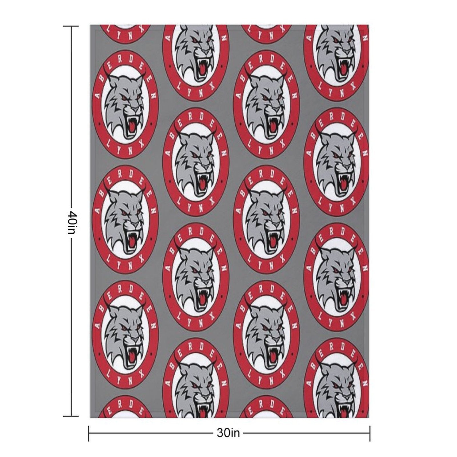 RED Lynx Logo Plush Throw Blanket