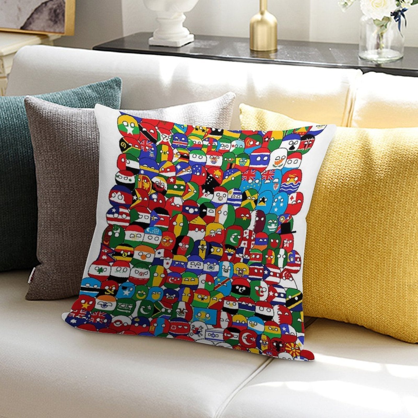 Countryball Soft Warmth Comfort Throw Pillow