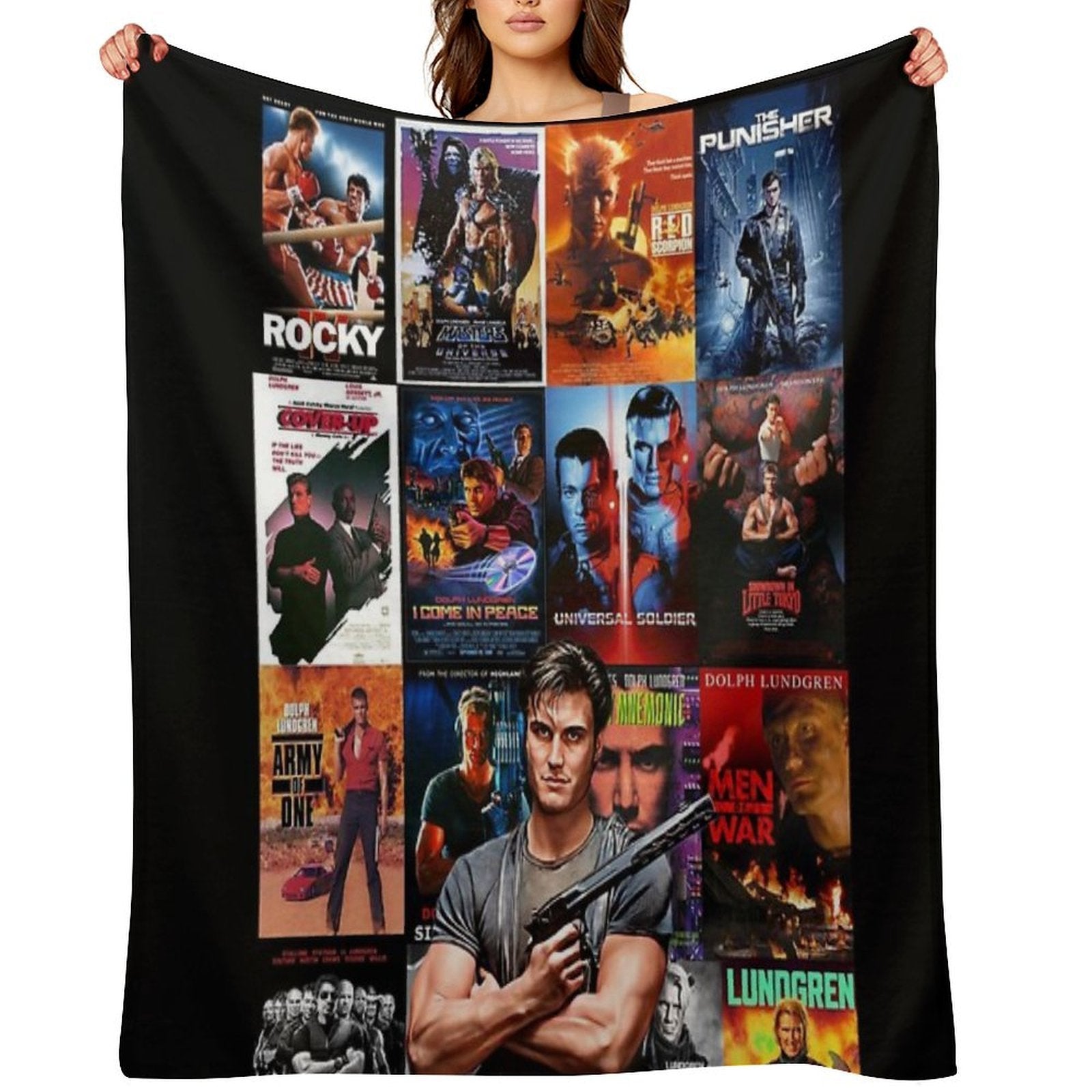 Cinema of Dolph Machine-washable Throw Blanket