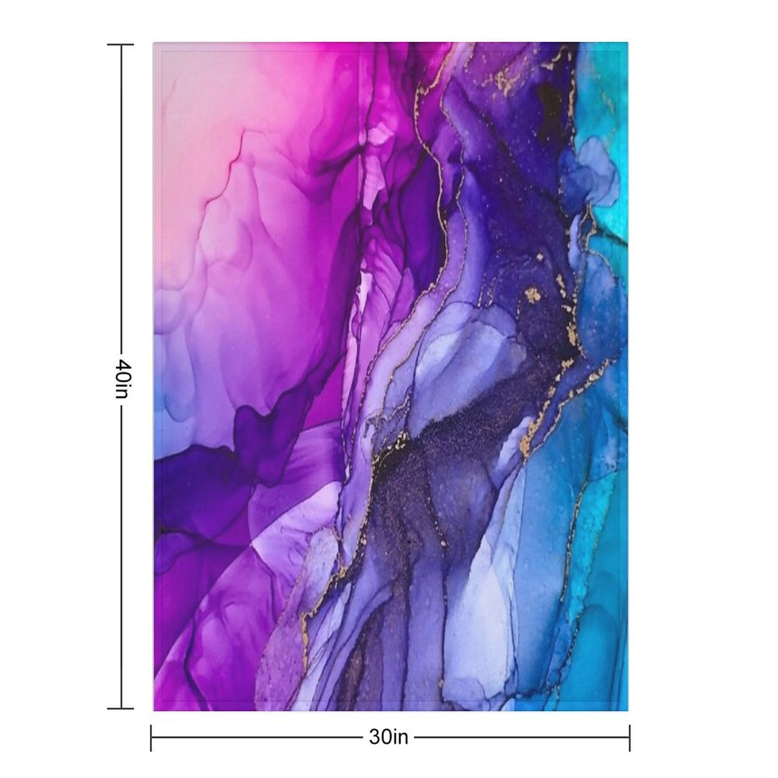 Abstract Vibrant Rainbow Ombre Lightweight Throw Blanket