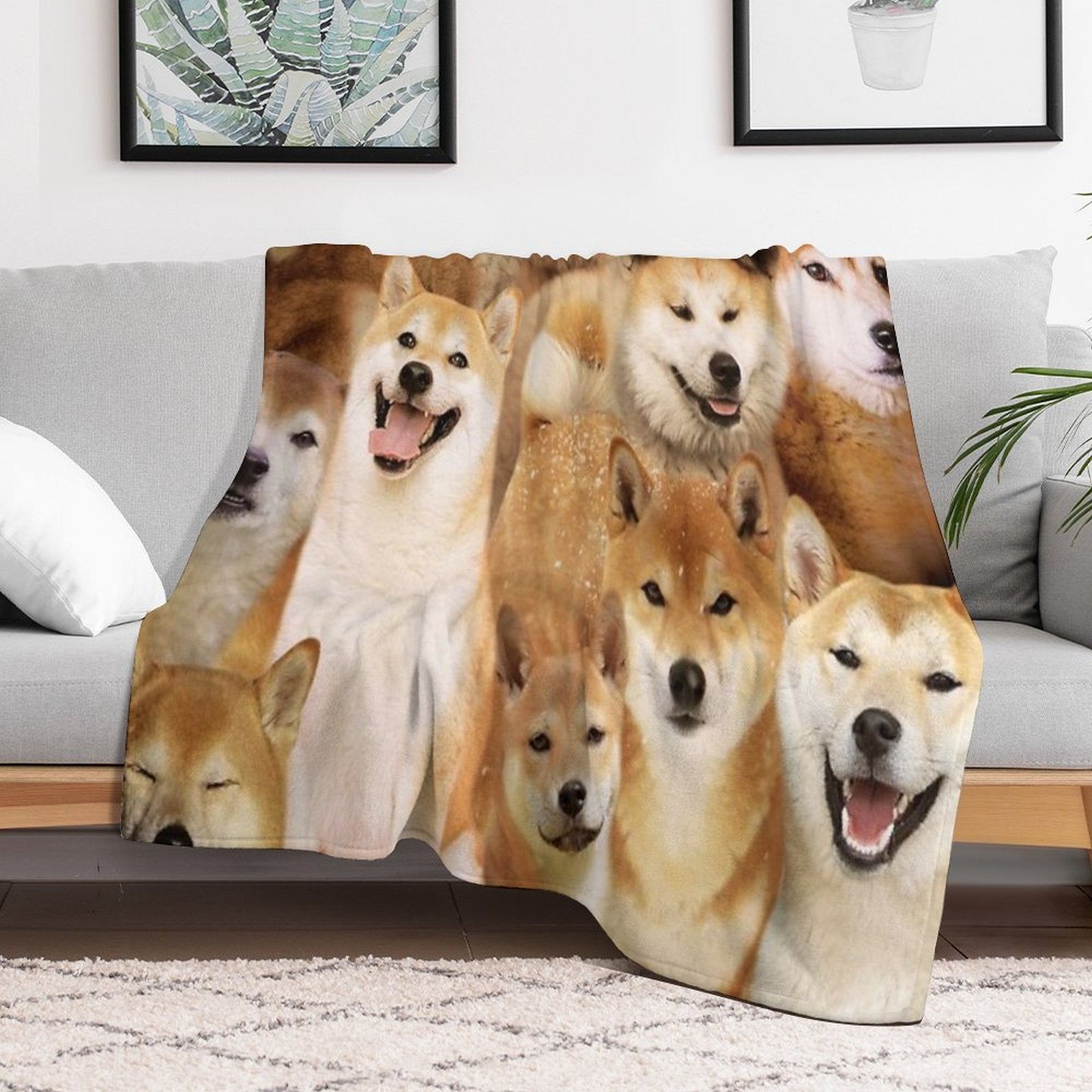 Shiba Inu Versatility Throw Blanket