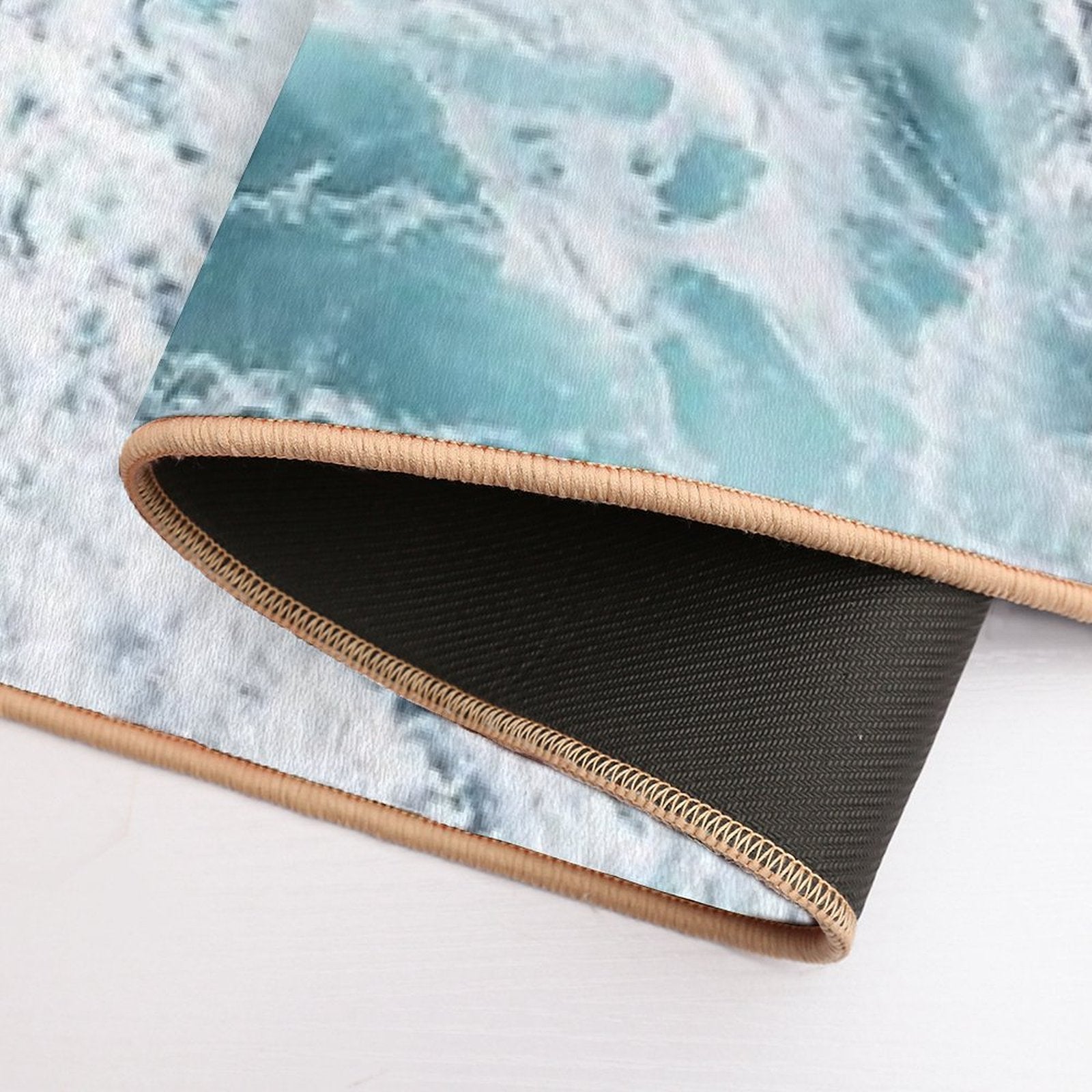 Mesmerizing Blue Ocean Waves  Long-Lasting Bath Mat