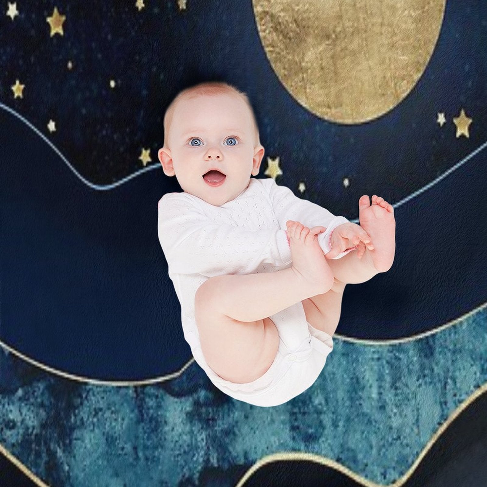 Golden Moon Eco-conscious Throw Blanket
