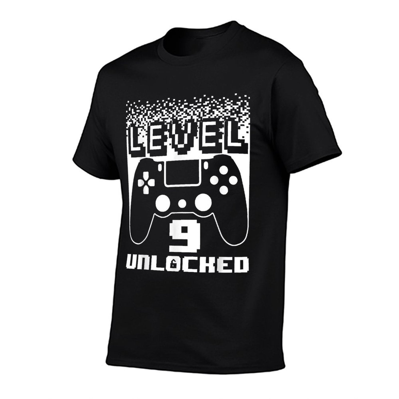 9th Birthday Art For Boys Level 9 Unlocked Gamer 9 Year Old  Eco-friendly Material T-Shirt