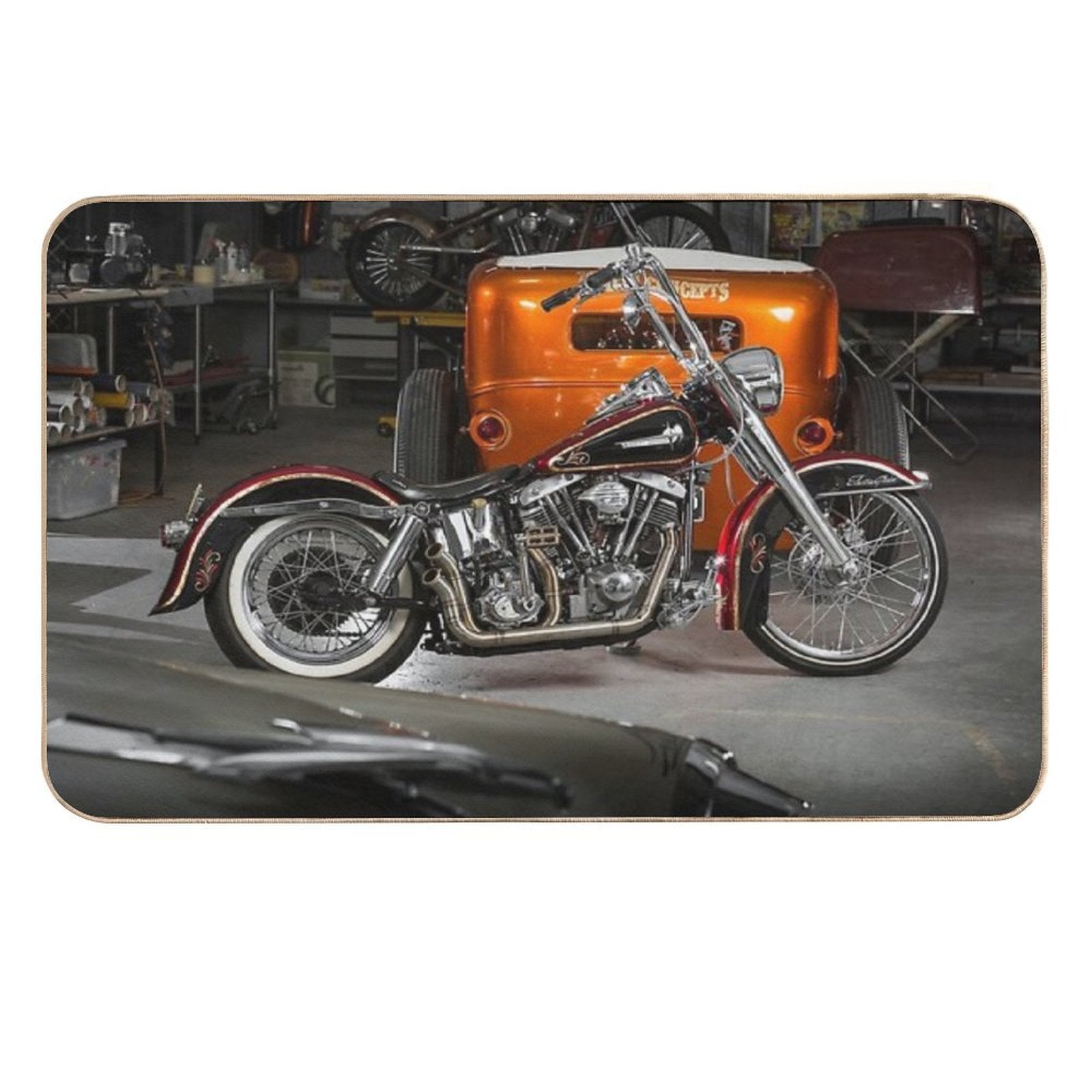 Damien King's Harley Davidson  High-Traffic Bath Mat