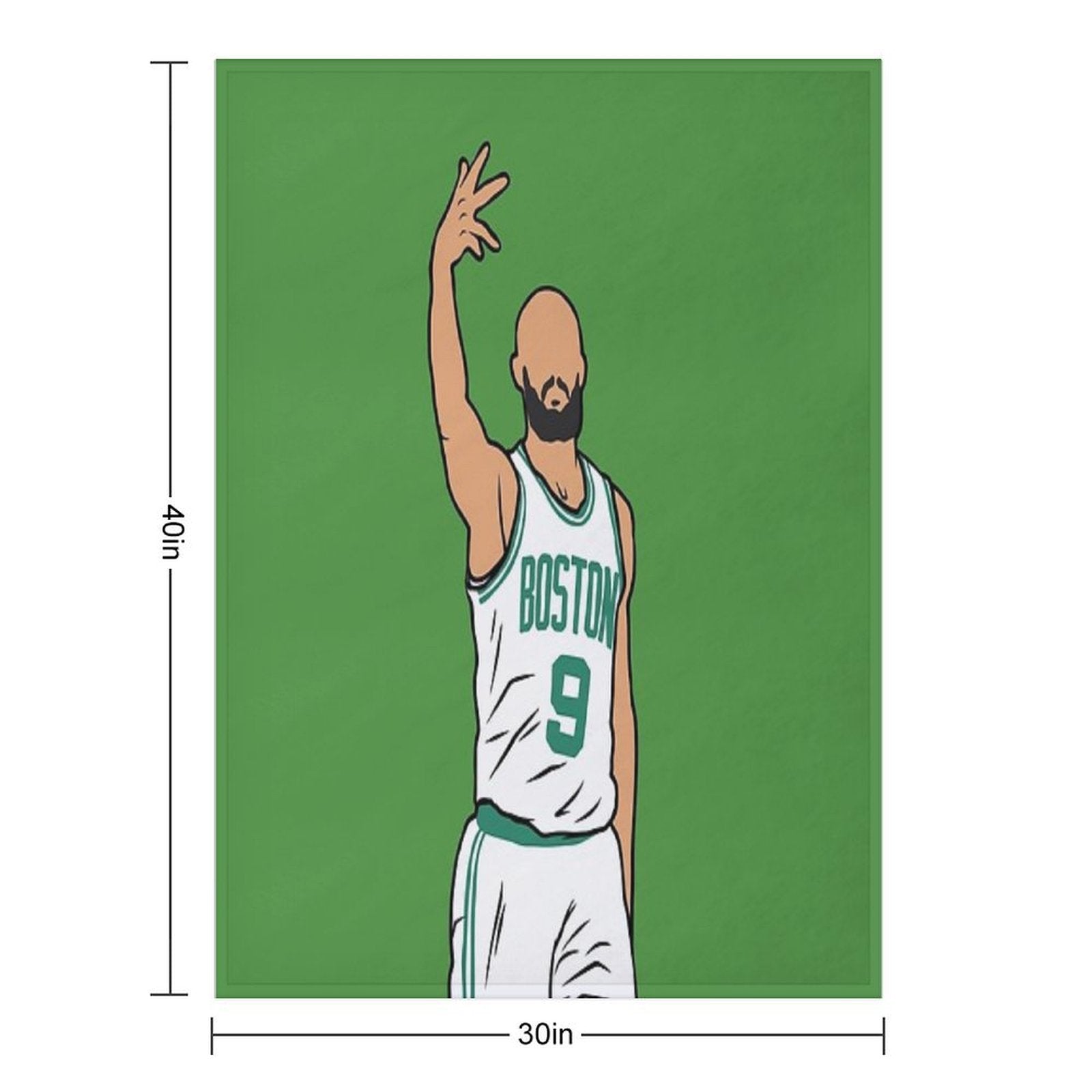 Derrick White 3 Point Celebration Eco-conscious Throw Blanket