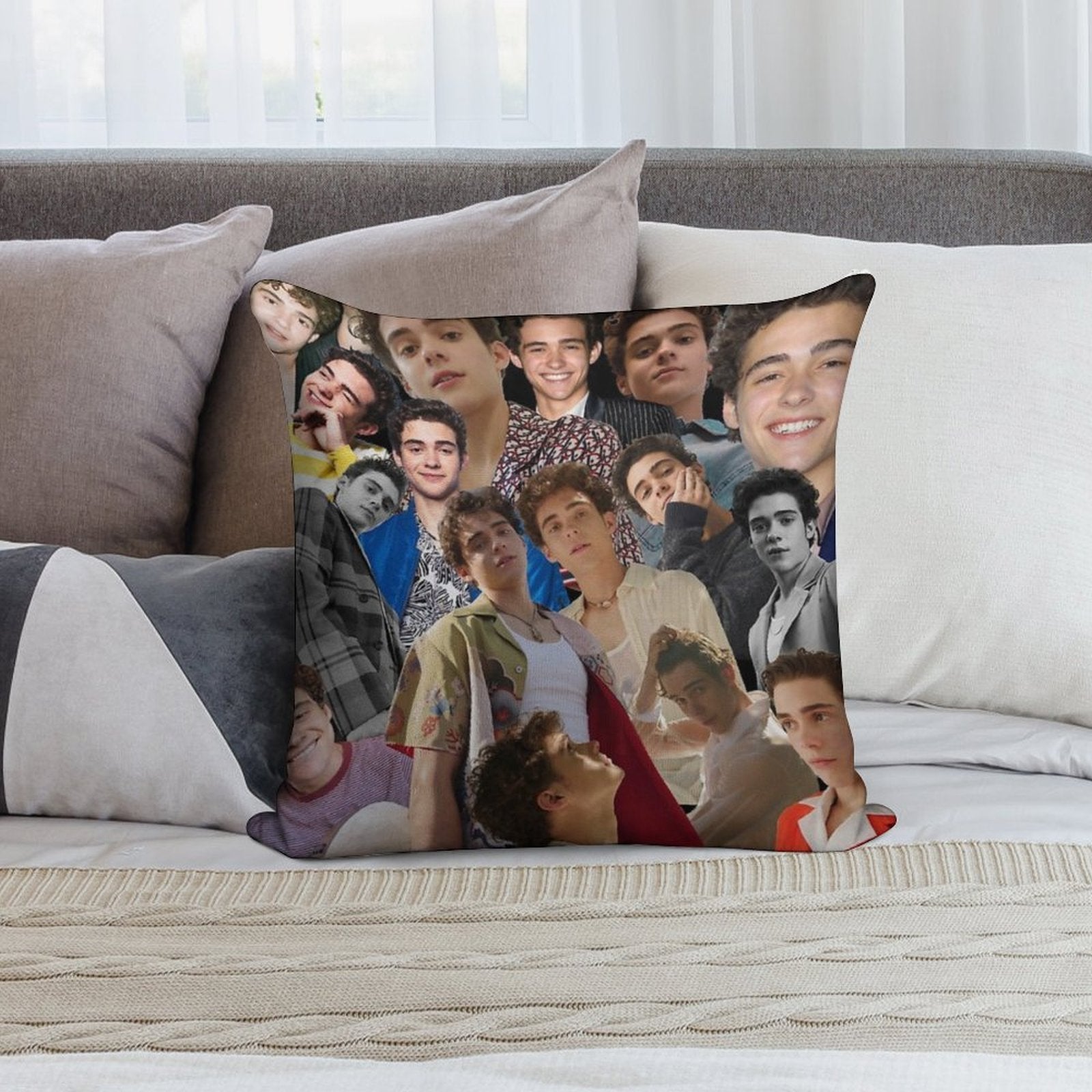 Joshua Bassett Collage Soft Decorative Cover Throw Pillow