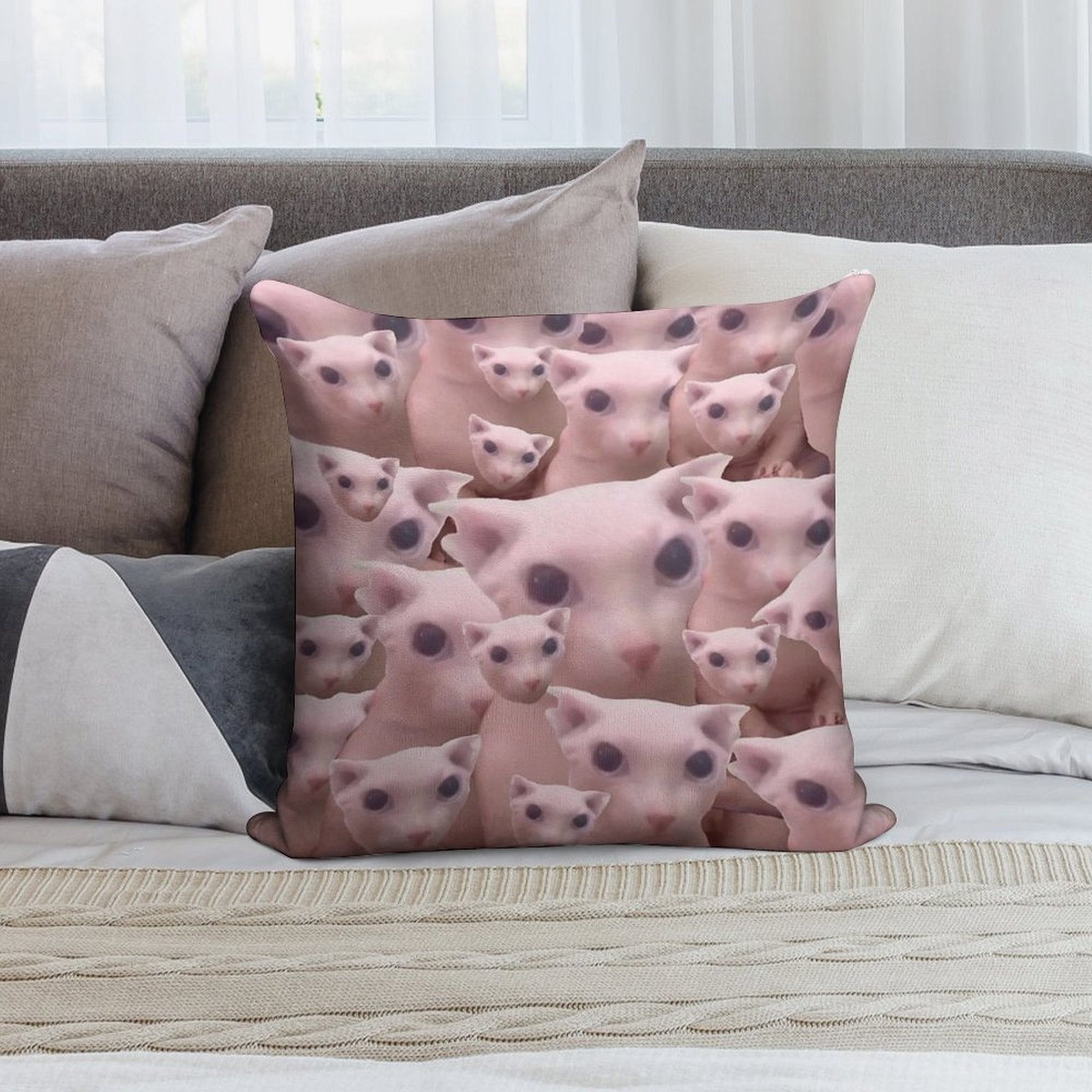 Bingus Pattern Soft Luxury Feel Throw Pillow