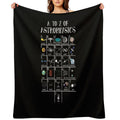 A To Z Of Astrophysics Gift Astronomy Science Astronomer Quick-dry Throw Blanket