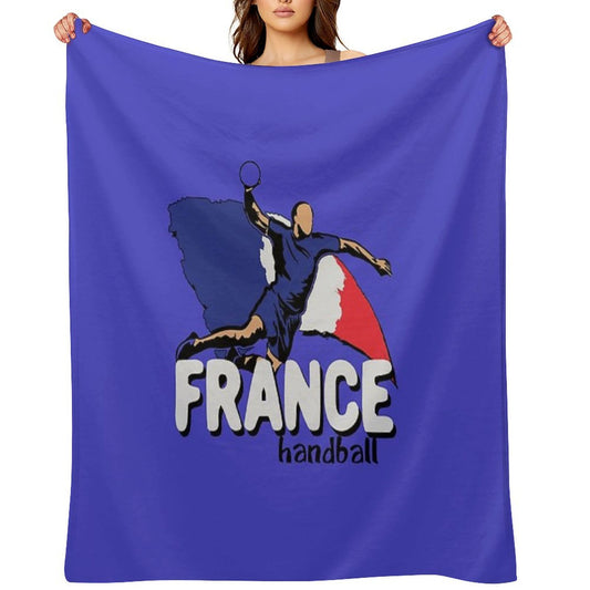 France Handball Logo Travel-friendly Throw Blanket