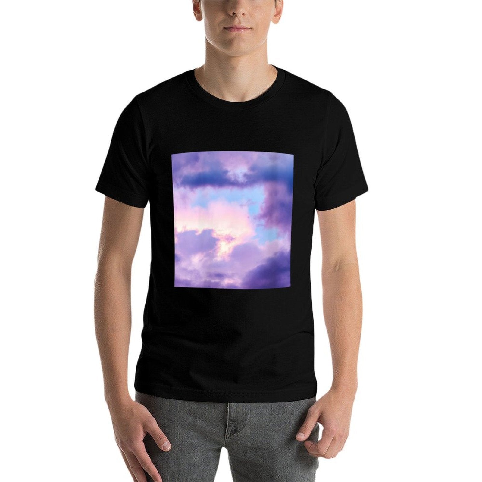 Womens Twilight Sky Purple Sunset Clouds  Easy-care T-Shirt