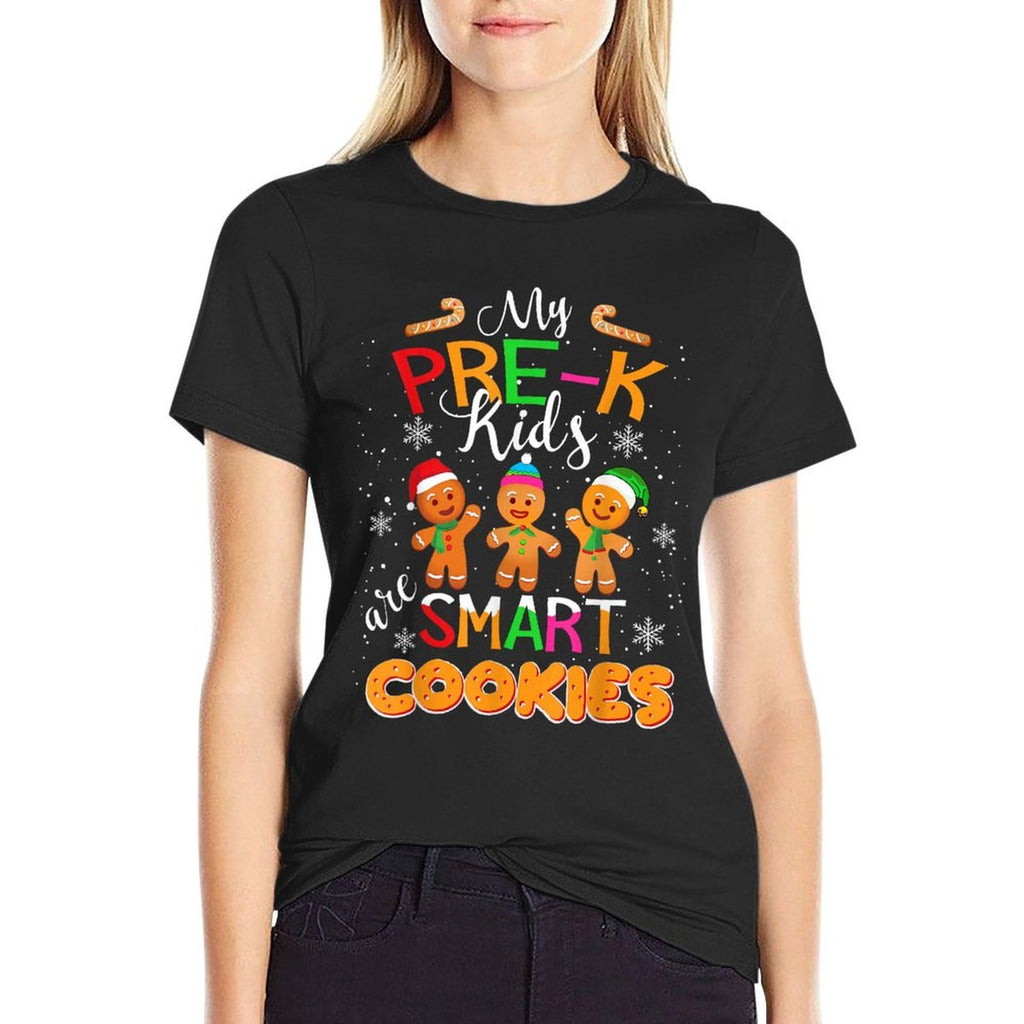 My Pre-K Kids Are Smart Cookies Christmas Teacher Gift  Easy-care T-Shirt