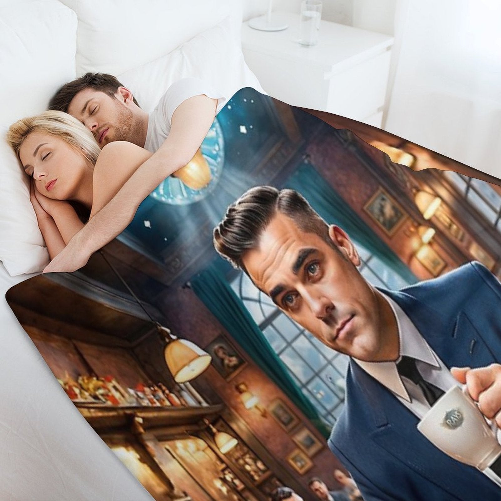 Coffee With Robbie Travel-friendly Throw Blanket