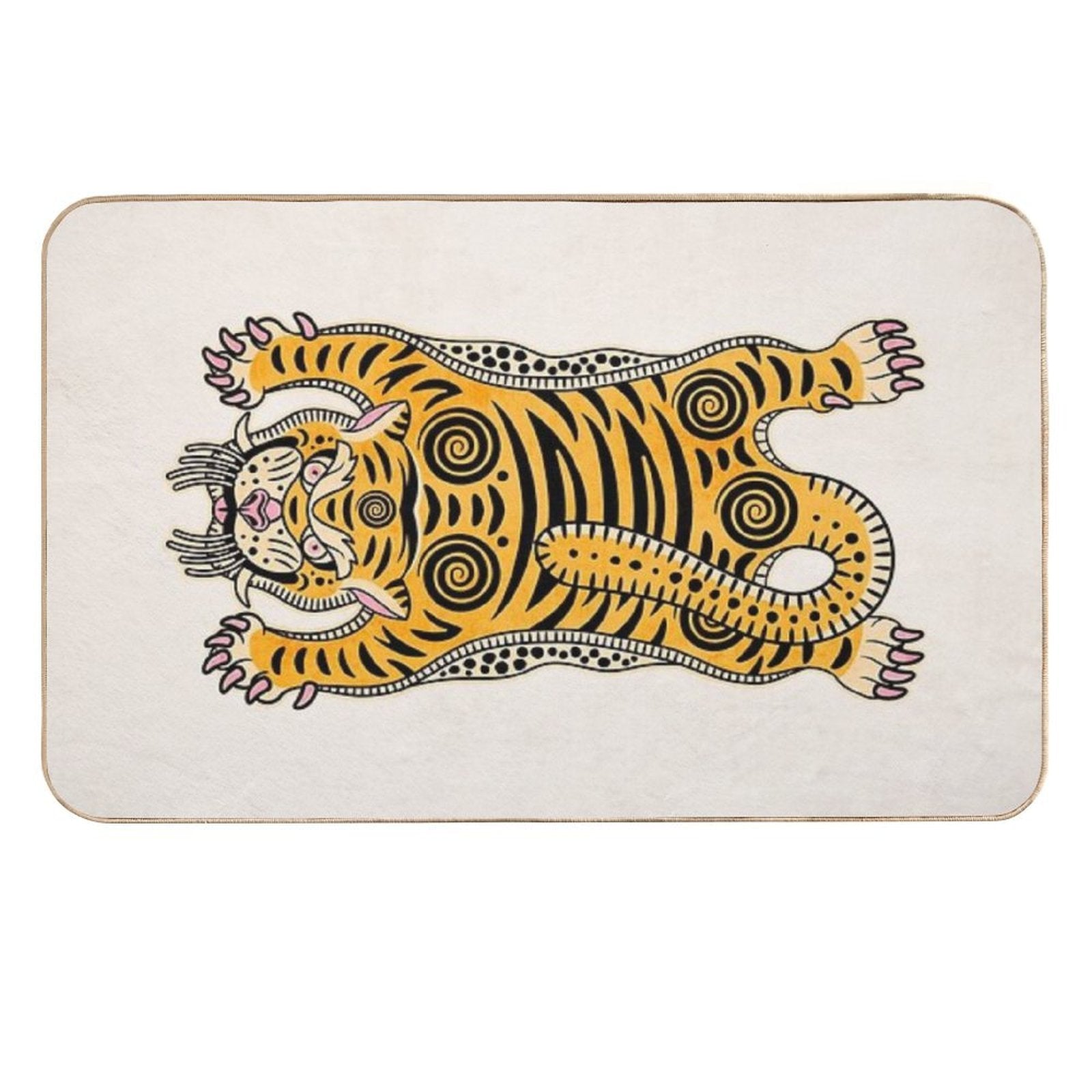 King Of The Jungle 01 Golden Tiger Edition  Rapid-Drying Bath Mat