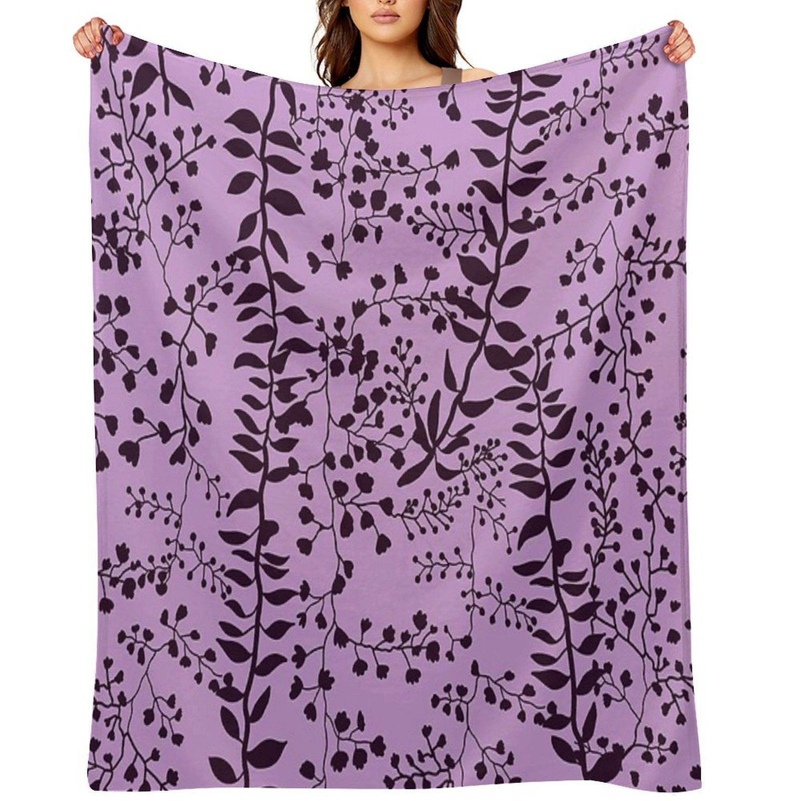 Bella Swan Lavender Freesia Sustainable Throw Blanket