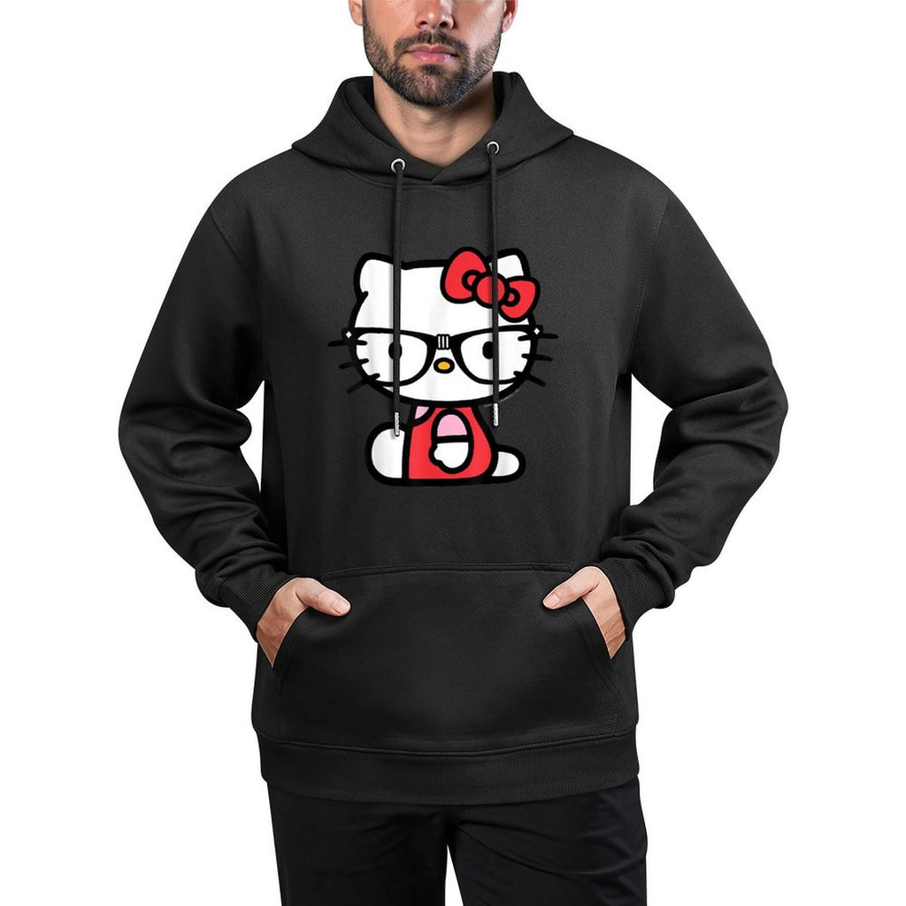 Hello Kitty Nerd Glasses Shrink-Resistant Hoodie