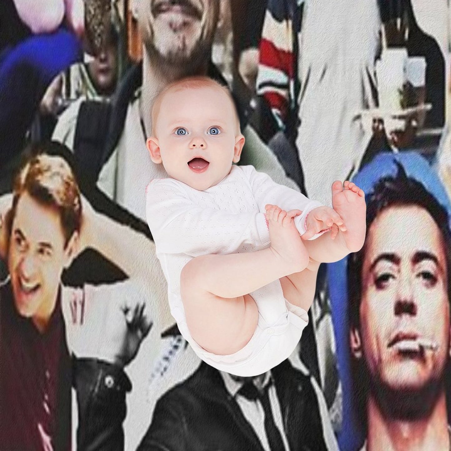 Robert Downey Jr. Collage Compact Throw Blanket