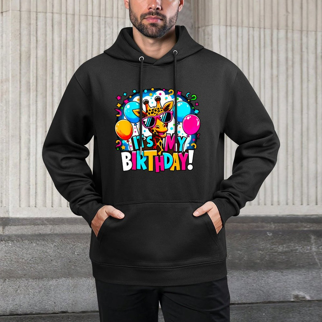 It's My Birthday Party Giraffe Birthday Girl Customizable Surface Hoodie