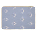Cosmic Sun And Moon Design Soft Aesthetic In Muted Colors Pigeon Blue  Slip-Resistant Bath Mat