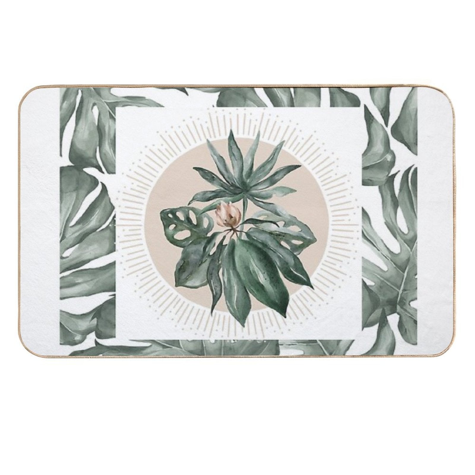 Floral Jungle Design  Stain-Proof Bath Mat