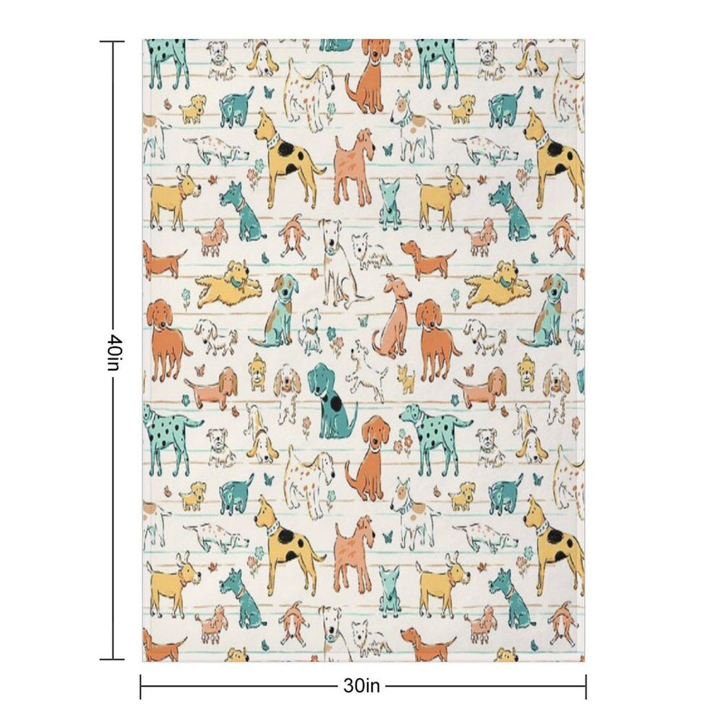 Dogs Dogs Dogs Gift-ready Throw Blanket