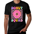 Donut Squad Groovy Donut Lover Birthday Party Girls  Heathered Texture T-Shirt