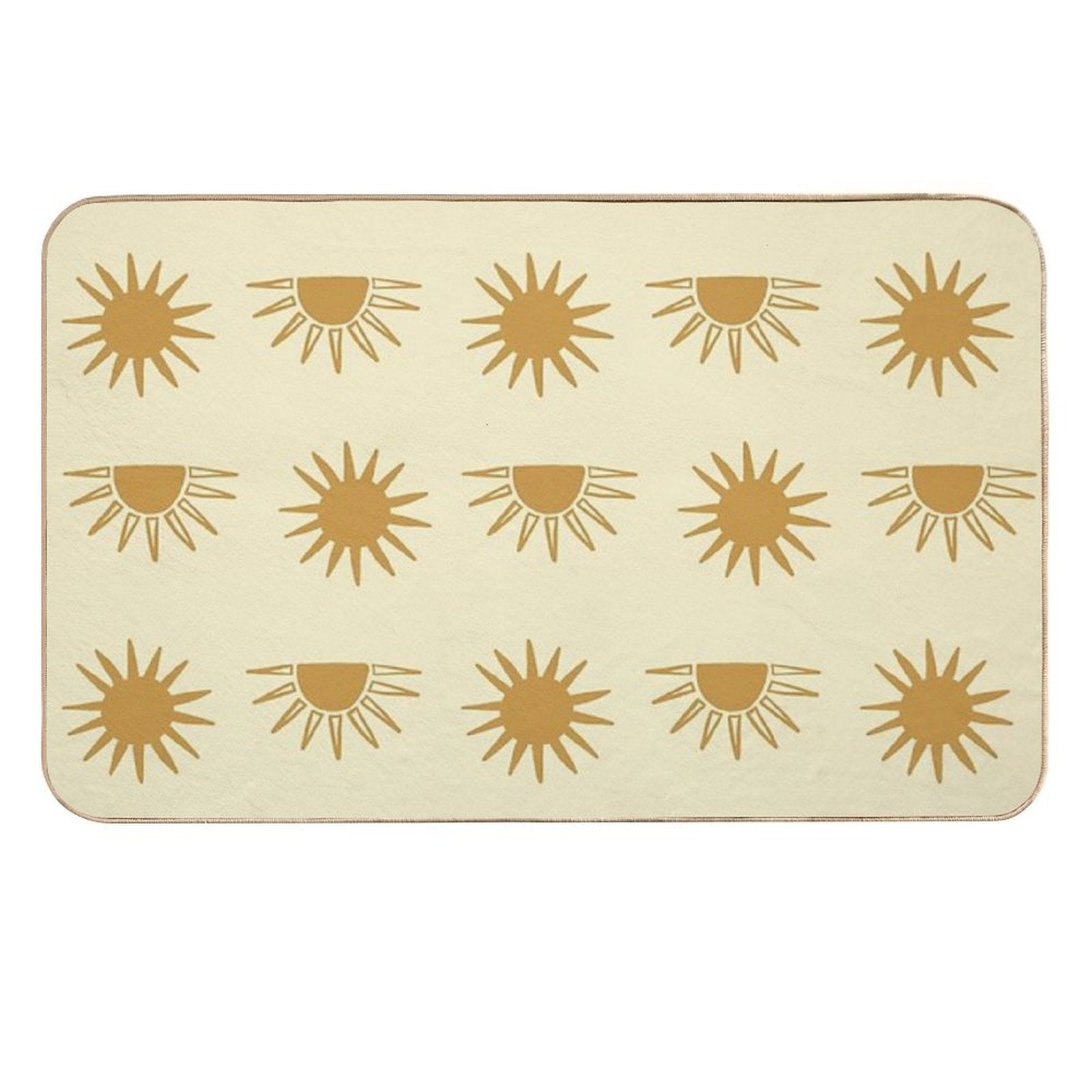 Golden Sunset Pattern  Non-Slip Bath Mat