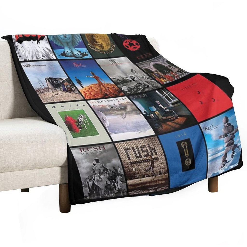 All Album Posters RushBand Completed  007 Sustainable Throw Blanket