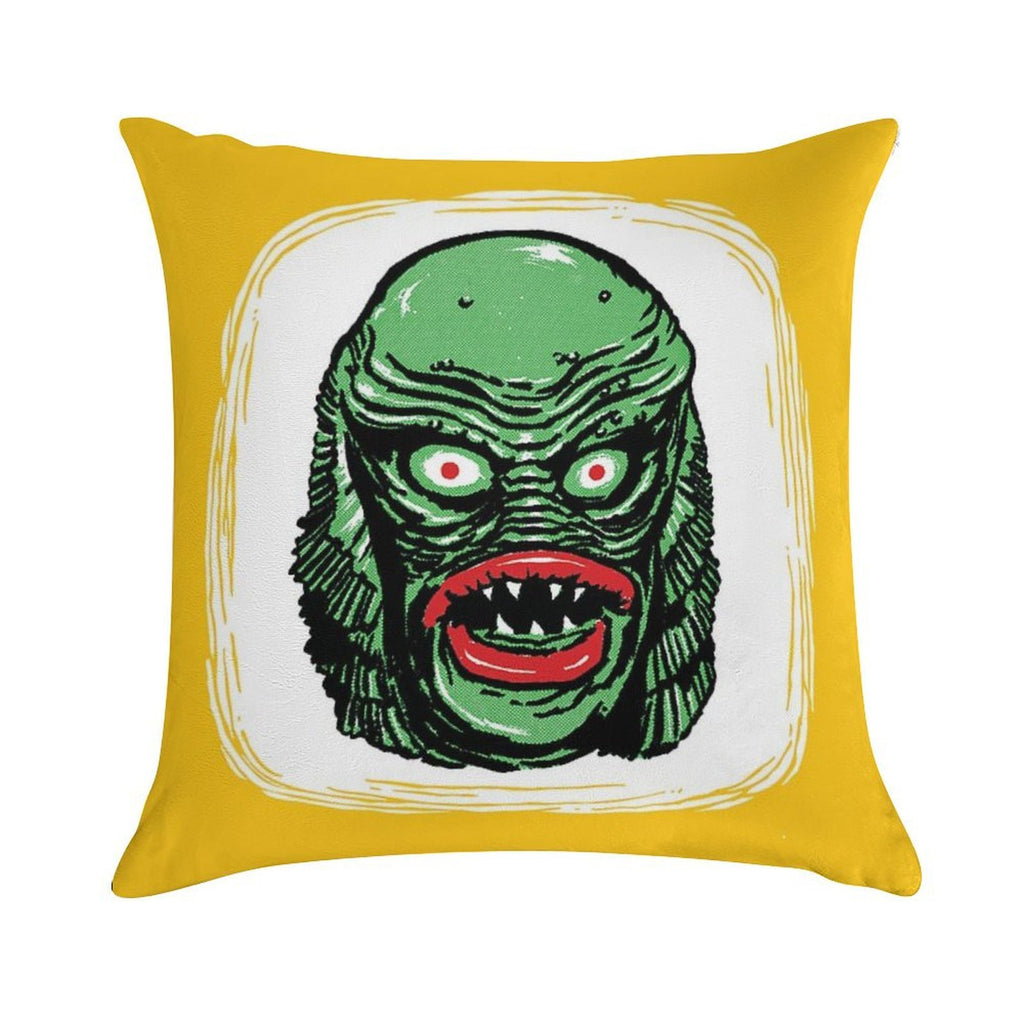CREATURE from The BLACK LAGOON Soft Reinforced Edging Throw Pillow
