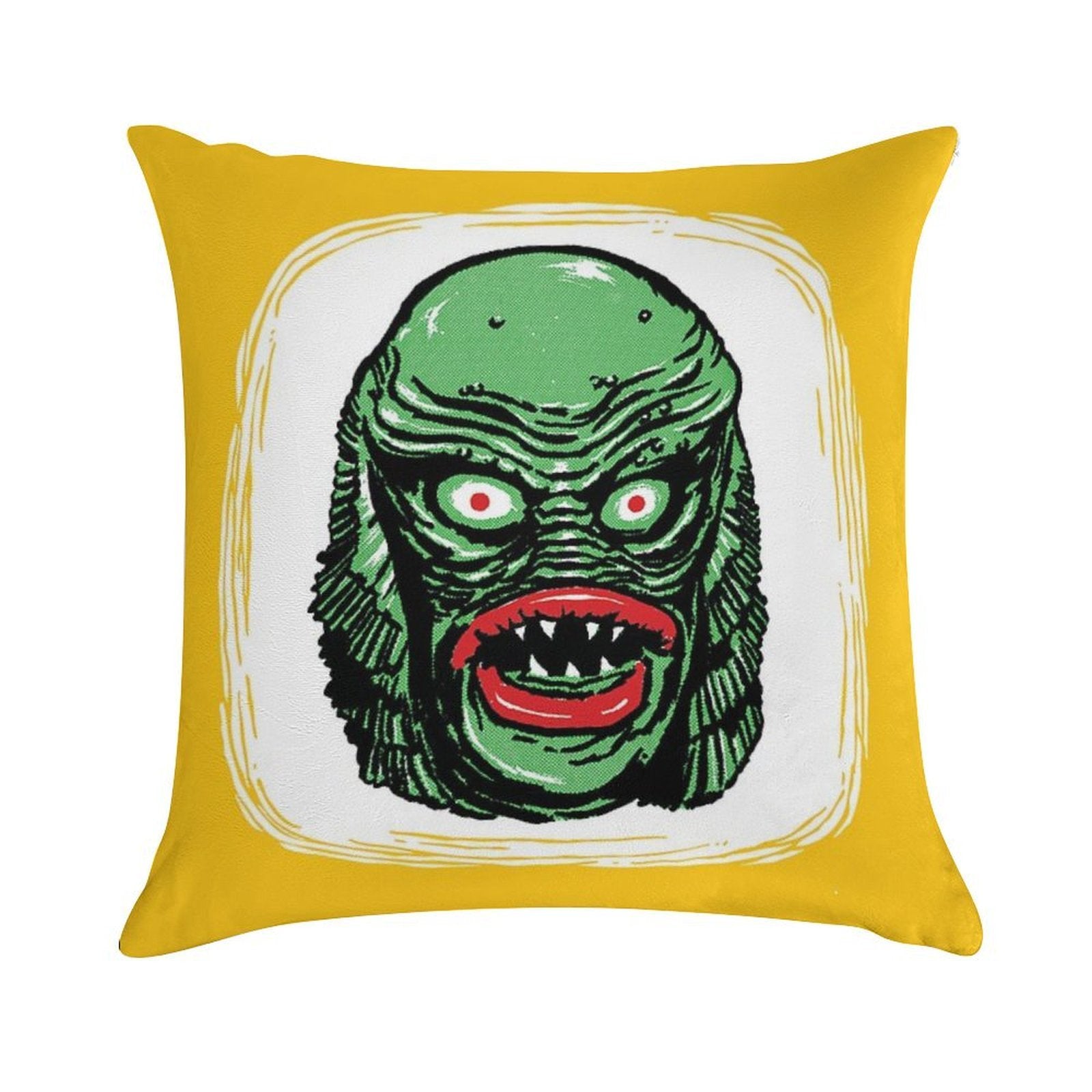 CREATURE from The BLACK LAGOON Soft Reinforced Edging Throw Pillow