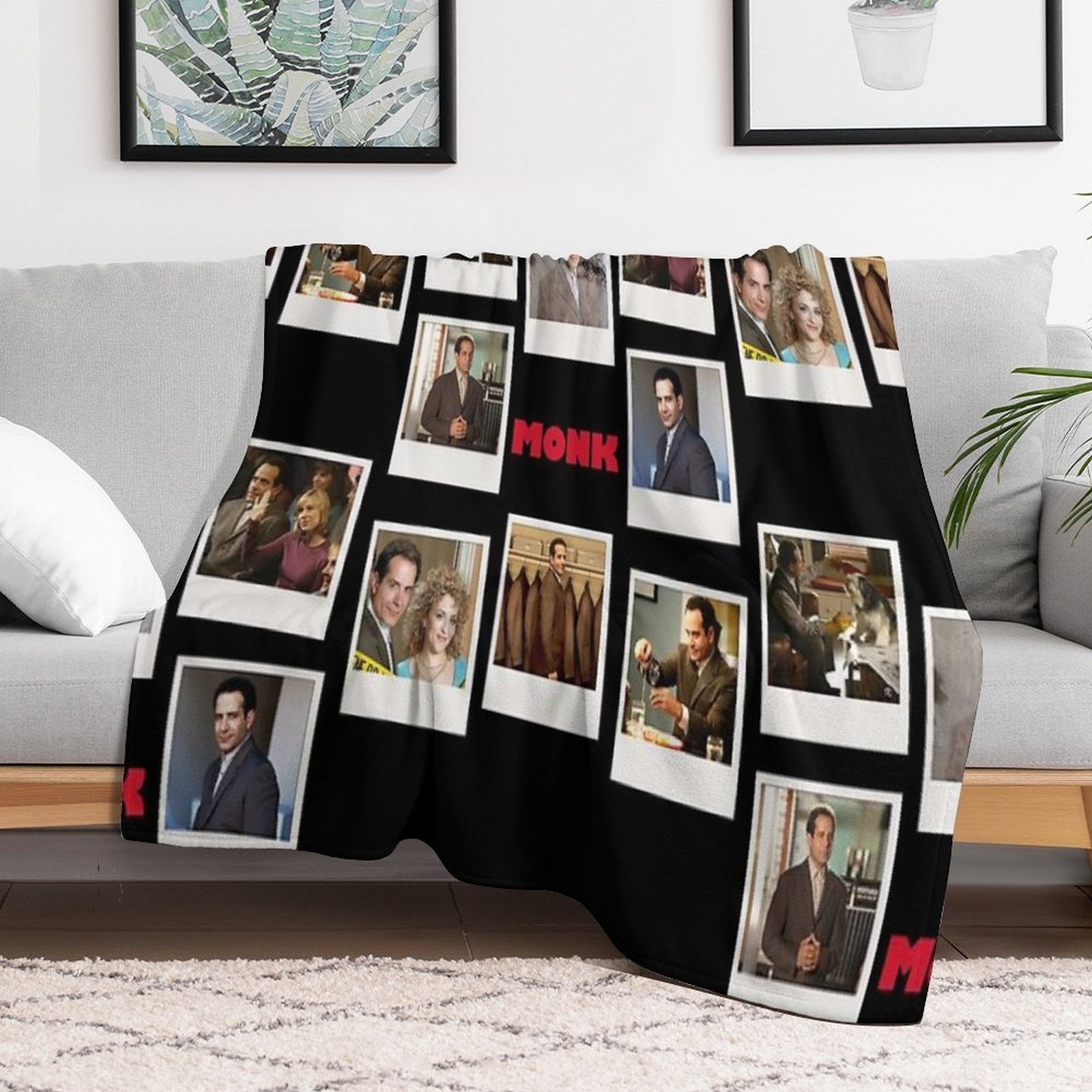 Adrian Monk Fan Collage Inspired by A Brilliant Detective Multi-functional Throw Blanket