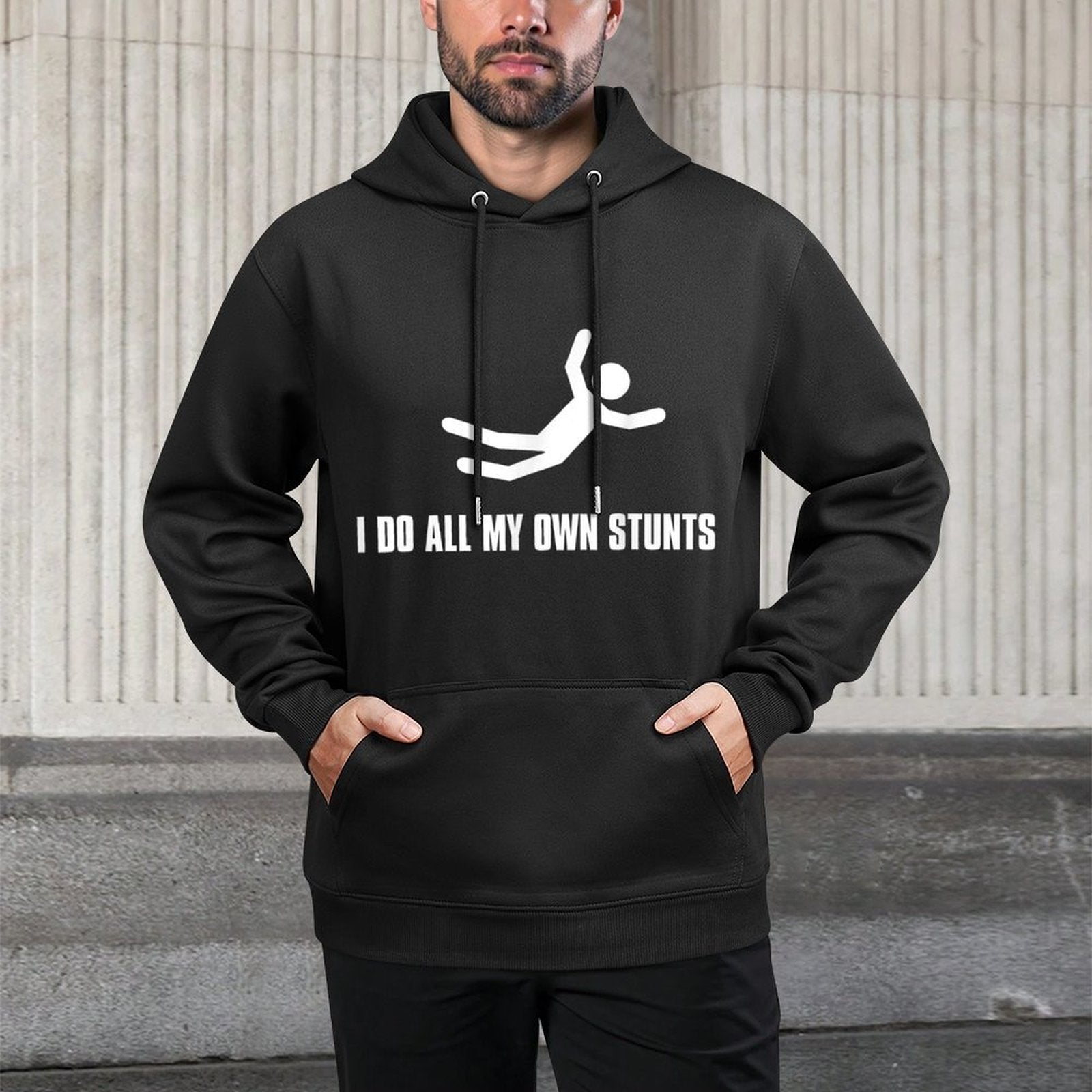I Do All My Own Stunts Dark Adult And Youth Easy Care Hoodie