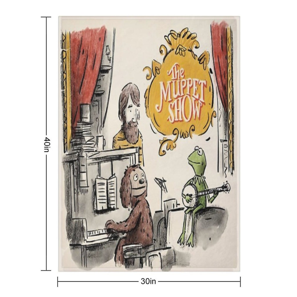 Copy of Muppets THE SHOW IS TIME RETRO Machine-washable Throw Blanket